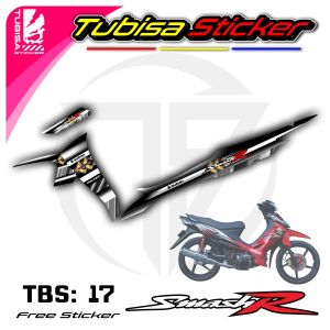 Sticker Striping Smash New SR - Stiker Striping Variasi Motor Smash New SR. TBS.SF.17