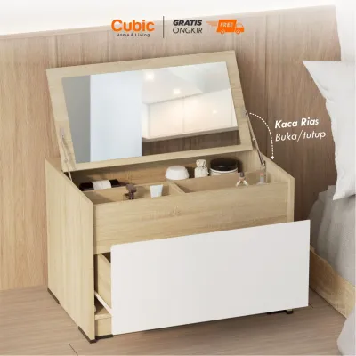 Cubic Meja Rias Lesehan / Meja Samping / Nakas / LUNA MR 60 S