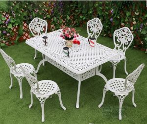 Bộ Bàn Ghế Nhôm Đúc BA-NĐ150 - Bàn Ghế Sân Vườn Đẹp