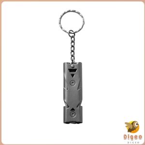 Digeo High-frequency Whistle Keychain Aluminum Alloy Outdoor Bird Parrot Training Whistle 1Pc