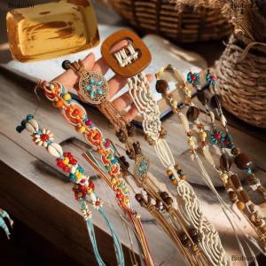 [COD] Biubiuni Mới cao cấp Bohemian retro phong cách dân tộc eo chuỗi phụ nữ của váy bện vành đai eo dây phụ kiện