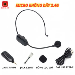 Micrô Trợ Giảng TG24G Không Dây - Kết Nối Nhanh Chóng Phạm Vi 25m Pin Sạc 15 Giờ