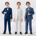 lontakids 4Pcs Boys Suit Tuxedo Blazer Jacket Pants Vest Bowtie Set ...