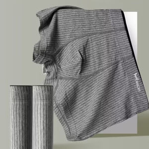 CMENIN Miiow 4Pcs New Brand Cotton Men Underpants Boxers Shorts Quick Dry Cuecas Man Underwear Boxer Mens Panties Top MW001Stripe