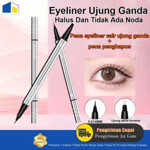 Eyeliner Tahan Air 2 in 1 Eyeliner cair ultra-halus Eyeliner ujung ganda Eyeliner Ultra-halus Tahan Air eyeliner ujung ganda natural tahan lama