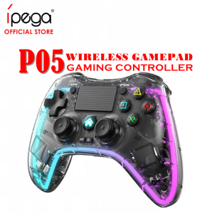 P05 Wireless Controller Cool Black Transparent Body LED Colorful Lamp Multi Platform Gamepad