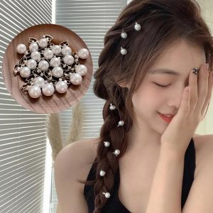 5Pcs/Set Korean Pearl Small Hair Clip Female Temperament Braided Hairpin New Fashion Retro Hair Accessories