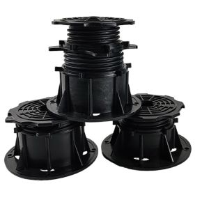 CANICECA 1/2Pcs Height Adjustable Decking Support Pedestal Set Slab Bearing Terrace Bearing Decking Boards Eliminate Slope Difference Deck Support Base for Wood WPC Metal