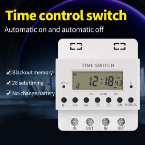 220V 50Hz 60A Digital Timer Switch Relay Daily And Weekly Programmable Timer Electronic Din Rail Timer Switch Time Controller