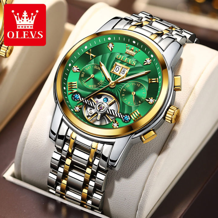Olevs Mens Automatic Wrist Watches Men Hand Watch OLEVS 6617