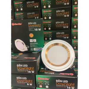 Đèn âm trần Đổi màu Rạng Đông 7W8W9W10W12W Đèn led âm trần viền bạc viền vàng