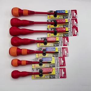 VESSEL No.200 Ball-Grip VDE 1000V Insulated JIS Screwdriver (Made in JAPAN)
