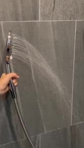 RainFall SPA Shower Head (Black) – High Pressure + Black Hose + 3 Filters