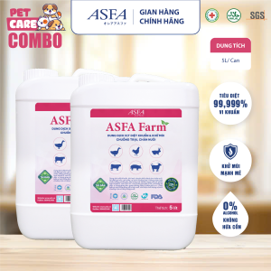 [Combo 2 Can] Dung Dịch Vệ Sinh Diệt Khuẩn Khử Mùi Chuồng Trại Chăn Nuôi ASFA FARM 5 lít