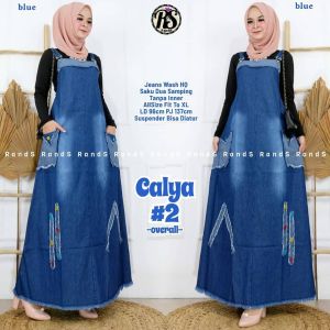 Overall Jeans Wanita Rok Panjang Jumpsuit Jeans Moana Denim Baju Kodok Terbaru
