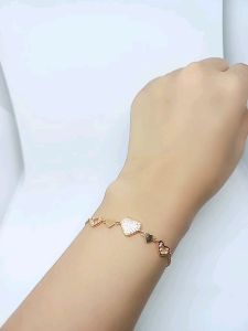 gelang rantai koye love full mp / gelang perak asli silver 925 lapis emas /gelang fashion wanita impor