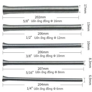 Combo 5 Lò Xo Uốn Ông Đồng điều hòa đường kính ống 6 8 10 12 16 mm cho anh em thợ làm điều hoà - Kim Khí Thanh Tùng