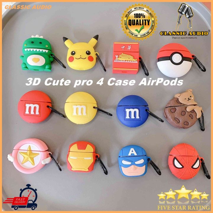 COD）3D Cute pro Case AirPods Pro Inpod Pro4 Mini Cartoon