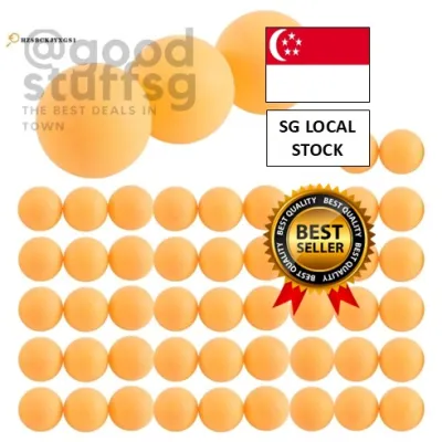 [SG FREE 🚚] 50Pcs Premium Ping Pong Balls Advanced Training Table Ball Seamless Balls Orange