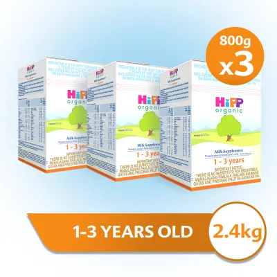 HiPP Organic Milk Supplement 1-3 Years 2.4kg (800gx3)