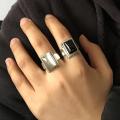 Solid 925 Sterling Silver Lucifer Rings with Black Onyx Natural Stone Handmade Statement Ring TV Show Jewelry. 