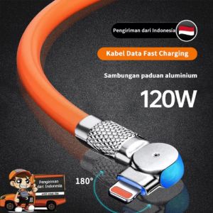 PROMO KABEL GAMERS HC-16 kabel data Super Fast Charging Model Putar/Rotasi 120W 6A Micro/Type C/Lightning