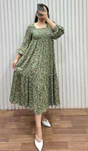 MIDI DRESS RAYON PREMIUM MIDI DRESS KEKINIAN DRESS SABRINA MIDI DRESS JUMBO