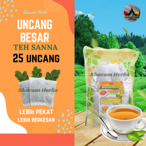 MUDAH DIGUNAKAN 25 Uncang BESAR 100% Daun Sanna