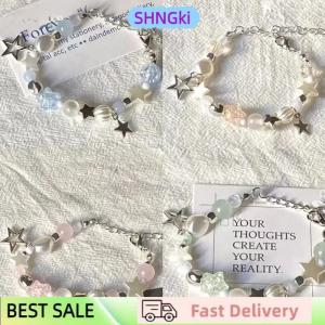 SHNGki Light Luxury Exquisite Five-Pointed Star Beaded Bracelet For Women Men Fashion Sweet Cool Adjustable Couple Bracelet Gifts