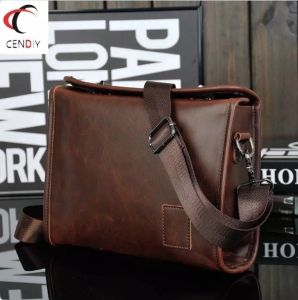 Tas selempang pria retro simple kulit asli