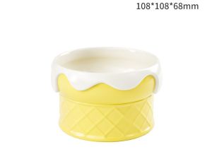 Nhà sứ chén sứ đế bình nước hình kem ốc quế khoai môn dành cho hamster - T3 PETS SHOP