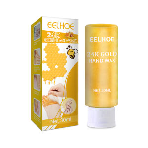 Eelhoe 24K Gold Honey Peel Off Hand Wax Delicate Moisturizing Exfoliating Hand Mask Whitening Remove Fine Lines Repair Calluses Hand Care Cream 30ml