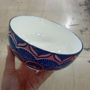ถ้วย ชาม 6 นิ้ว ถ้วยลายโบฮีเมี่ยน ชามเซรามิก ชามแกง ชามม่ามา ทำจากเซรามิกเนื้อดี เข้าไมโครเวฟได้