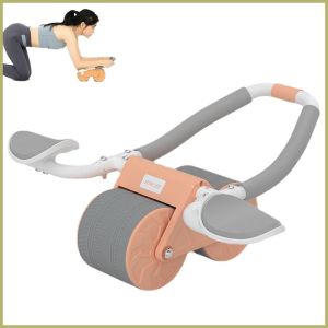 Con lăn tập bụng Thiết bị tập giảm mỡ bụng trợ lực thế hệ mới có đồng hồ đếm thiết kế hai bánh dễ tập hiệu quả cao