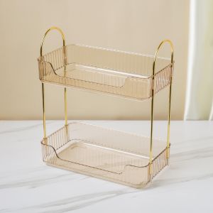 NexXio Rak Aqua Gelas Estetik Rak Serbaguna Tempat Kosmetik Tempat Aqua Gelas Estetik Mewah / Rak Gold Serbaguna / Rak Gold