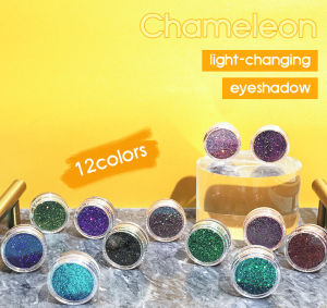 Neza High Flash Color Eye Shadow Sequins Diamond 3D Eyeshadow Party Makeup Electric Light Dazzling Professional Makeup Eyes Lips Face Colorful and Changeable