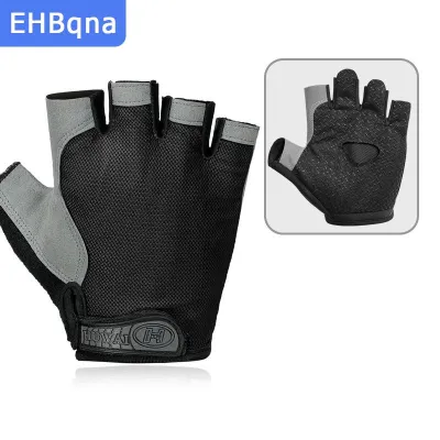 [COD] EHBqna SPORTS ถุงมือปั่นจักรยานสำหรับผู้หญิงและผู้ชายถุงมือครึ่งนิ้วระบายอากาศได้ดีสำหรับฟิตเนสยิมฤดูร้อน