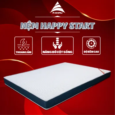 Nệm Foam Happy Start Á Châu BH 15 năm - Thông thoáng độ dày 10/15/20cm