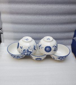 Combo 10 chén hoặc 5 chén sứ ăn cơm hoa văn chữ phúc 11.5cm GL23