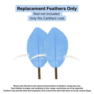 [Replacement Feather] CatWant Jumbo Silvervine Feather Replacer Cat Toy (2pcs)