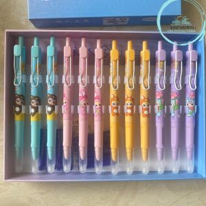 Bút máy xoá được dạng bấm có đầu tẩy mực - tặng kèm ống mực xoá được - giao màu ngẫu nhiên