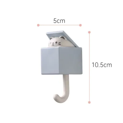 Móc Treo Đồ Gắn Tường Hình Mèo Dễ Thương Dùng Cho Chìa Khóa Áo Khoác Phụ Kiện Trang Trí