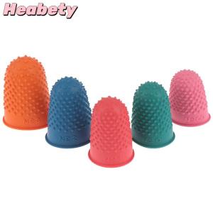 Heabety 5Pcs Counting Cone Rubber Thimble Protector Sewing Quilter Finger Tip Craft