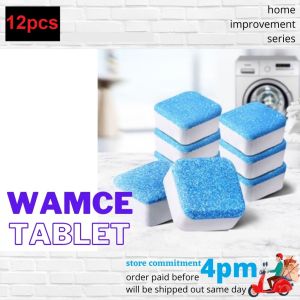 MixHome [Ready Stock] 12pcs Washing Machine Cleaner Washing Machine Cleaning Cube Washing Machine Cleaning Tablets Pencuci Mesin Basuh Pembersih Mesin Basuh Sabun Cuci Basuh 洗衣机槽泡腾片