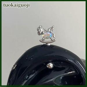tuokaiguoji Sweet Rainbow Pony Stainless Steel Ear Bone Nail Cute Earrings For Women Body Puncture Accessories
