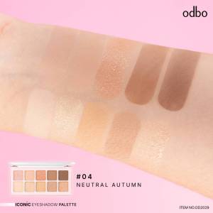 ODBO OD2029 ICONIC eyeshadow palette พาเลทท์ทาตา10สีเนื้อชิมเมอร์และแมทท์ ติดทนเกลี่ยง่าย