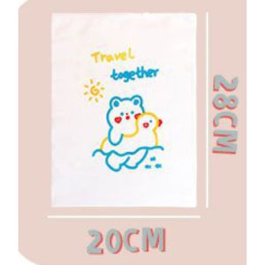 Zipper Bag Transparan Motif Cartoon Serbaguna Anti Air ST13