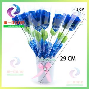 【Ready stock】10PCS-Single rose soap flowers 11.4inches(29CM) Valentines Day roses flower /Mothers Day gift
