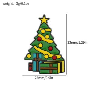 SKJK Christmas Christmas Brooch Snowman Fashionable Santa Claus Brooch Backpack Accessories Cute Christmas Tree Pins New Year Pins