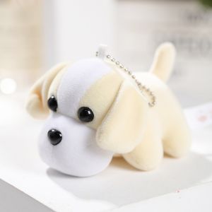 JEWELS1 ขนาด 10 ซม. ของเล่นพวงกุญแจสุนัขขนฟู นุ่มนวล เป็นมิตรกับสิ่งแวดล้อม ของเล่นจี้ขนฟู แบบทำมือ แพ้ง่าย ห้อยกุญแจตุ๊กตาสุนัขน่ารัก สำหรับเด็ก